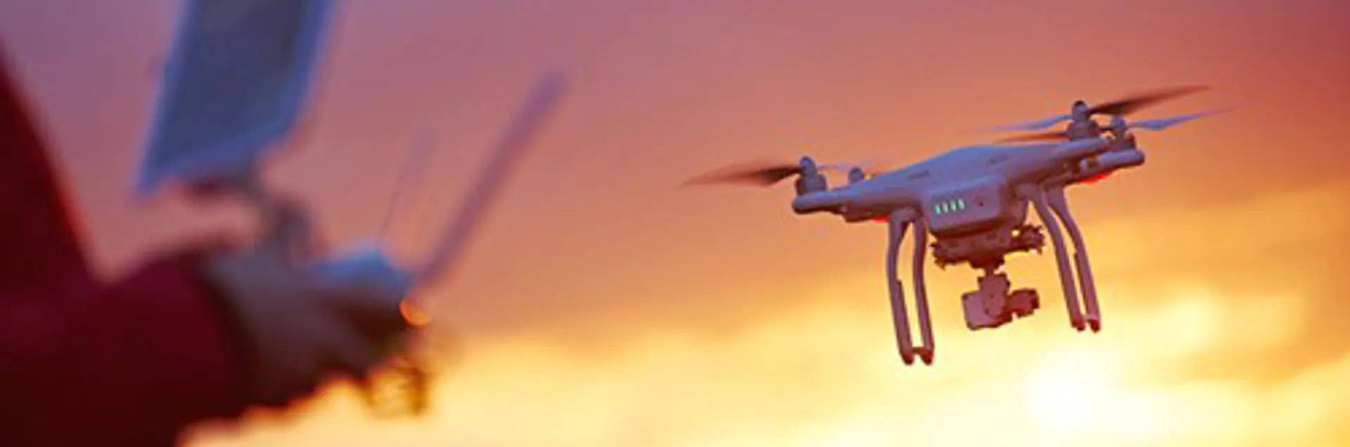 Drone in sky