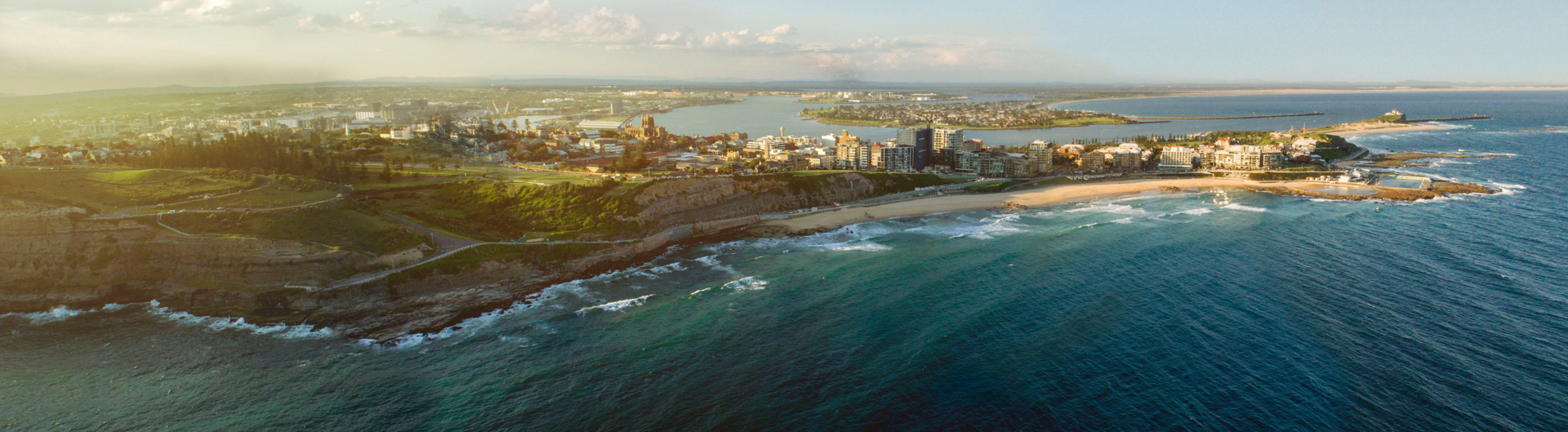 Newcastle Beach Aerial Shot
