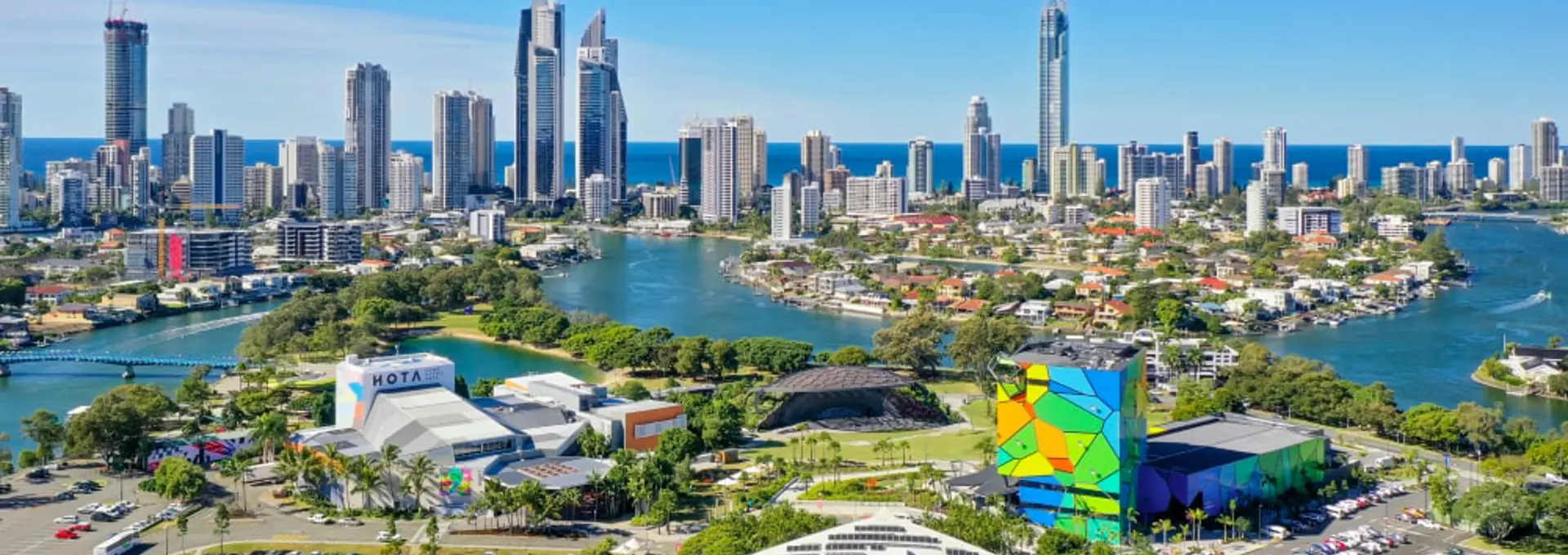 The Gold Coast skyline from the air