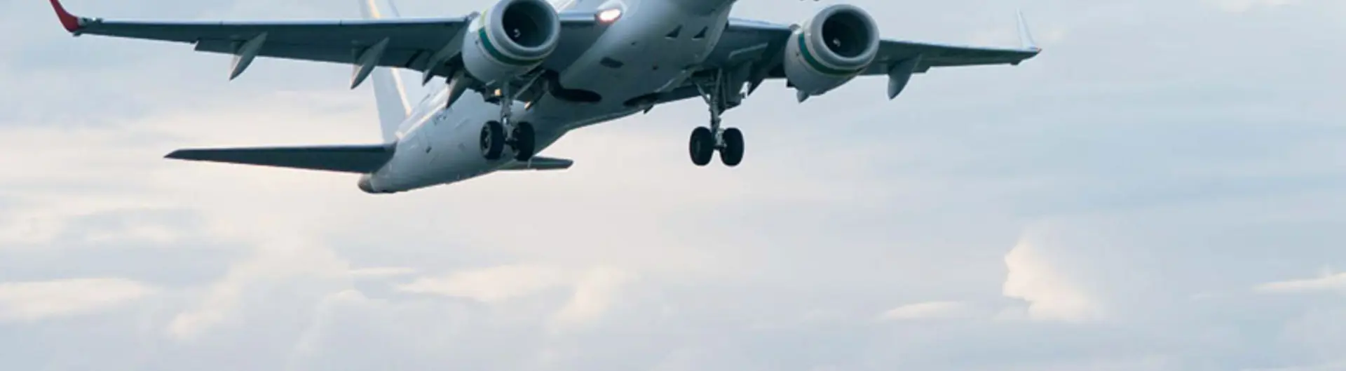 Aircraft taking off from Newcastle Airport
