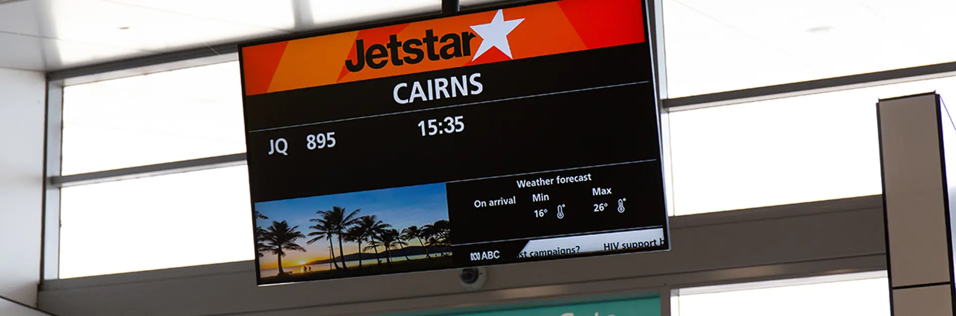 Jetstar flight information display